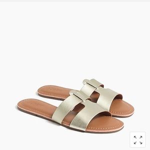 NWT Gold Beachside slide sandals